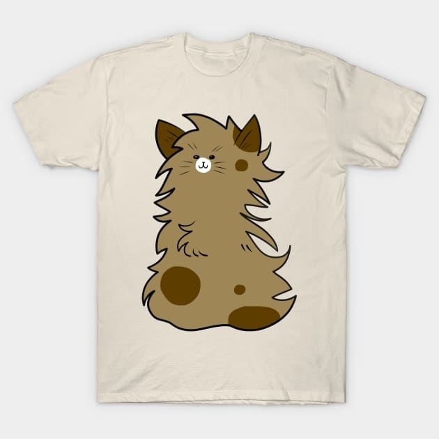 Fluffy Cat Blob with Spots T-Shirt by saradaboru